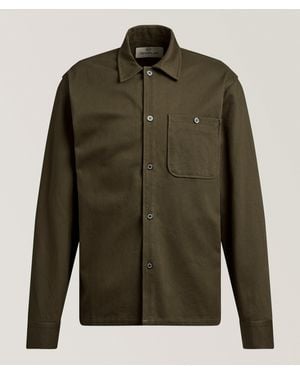 Camplin Field Cotton Overshirt - Green