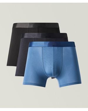 CDLP Three-Pack Lyocell-Stretch Boxer Brief - Blue