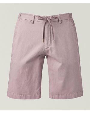 BRIGLIA Malibu Cotton-Blend Drawstring Shorts - Pink