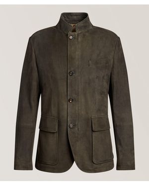 Eleventy Suede Jacket - Green