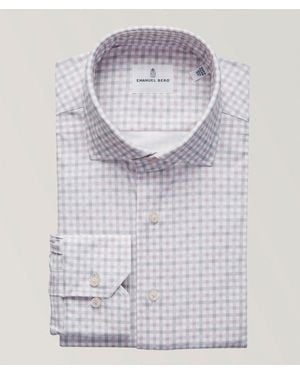 Emanuel Berg Byron Check 4Flex Stretch Dress Shirt - Grey