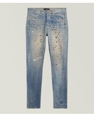 Purple Brand P001 Jewel Print Skinny Jeans - Blue