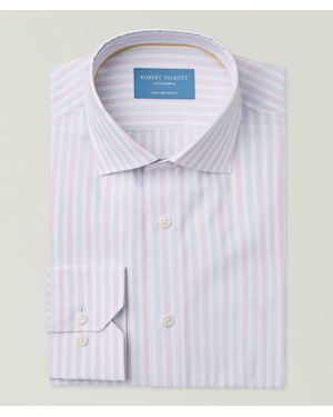 Robert Talbott Reynolds Multi-Stripe Cotton-Linen Shirt - Blue