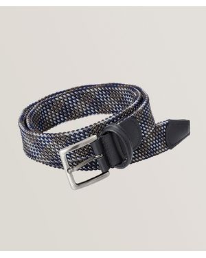 Anderson's Patterned Stretch Belt - Blue