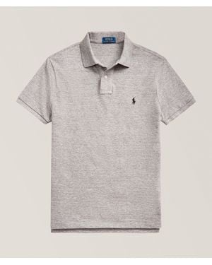 Polo Ralph Lauren Iconic Heathered Cotton Mesh Polo - Grey