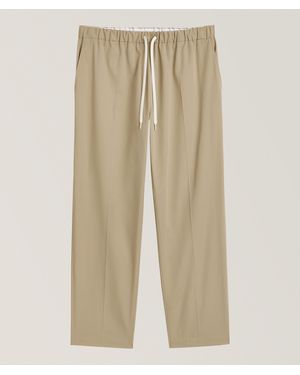 MM6 by Maison Martin Margiela Drawstring Cotton Pants - Natural