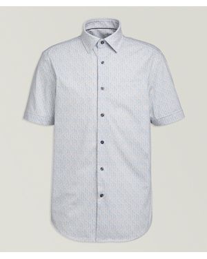 Bugatchi Miles Golf Sketch Ooohcotton Shirt - Blue