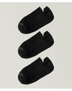 Marcoliani Three-Pack Invisible Sneaker Socks - Black