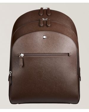 Montblanc Three-Compartment Sartorial Leather Backpack - Brown