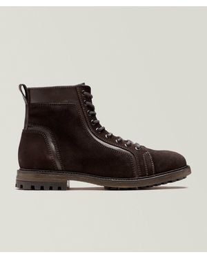 Pajar Diego Shearling-Lined Suede-Leather Boots - Black