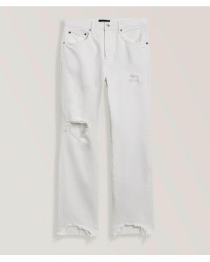 Purple Brand P001 Vintage Blowout Knee Skinny Jeans - White