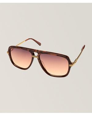 Vintage Frames Company Mirage Gradient Rectangular Sunglasses - Brown