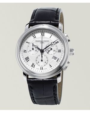 Frederique Constant Classics Quartz Stainless Steel & Leather Strap Watch - Multicolour