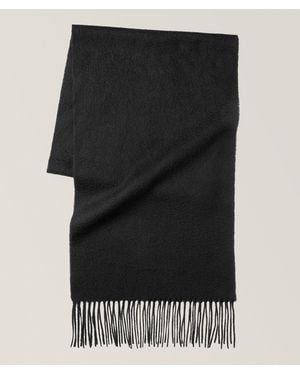 Harry Rosen Solid Cashmere Fringed Scarf - Black