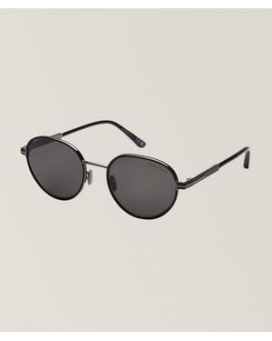 Tom Ford Jet Metal Round Sunglasses - Black