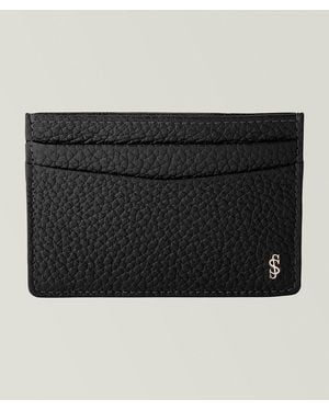 Serapian Cachemire Leather Four-Cardholder - Black