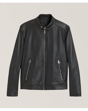 BOSS Mansell Leather Jacket - Black