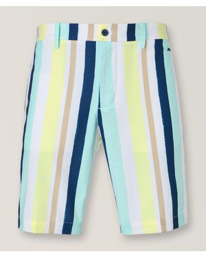 J.Lindeberg Tim Multi-Stripe Stretch-Fabric Shorts - Blue