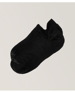 Marcoliani Stretch-Cotton Invisible Sneaker Socks - Black