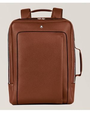 Montblanc Companion Leather Rectangular Backpack - Brown