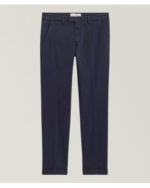 BRIGLIA Slim-Fit Stretch-Cotton Chinos - Blue