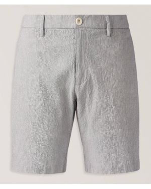 Dek ÂInfinity 360 Seersucker Pinstripe Bermuda Shorts - Grey