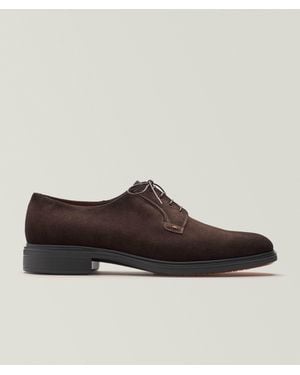 Santoni Easy Suede Derbies - Brown