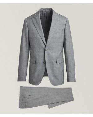 Harold Slim-Fit Overcheck Wool Suit - Grey