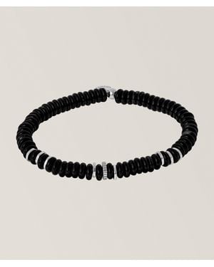 Tateossian Positano Agate Beaded Bracelet - Black
