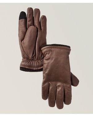 Hestra John Touchscreen-Compatible Hairsheep Gloves - Brown