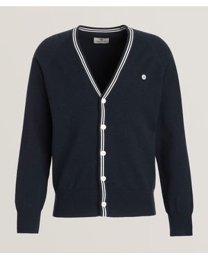 Camplin Raglan Varsity Cardigan - Blue