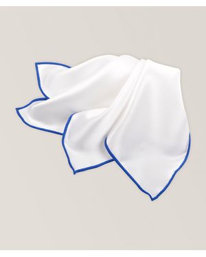 Dion Lee Contrast Trim Silk Pocket Square - Metallic