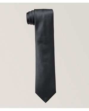 Canali Solid Silk Tie - Grey