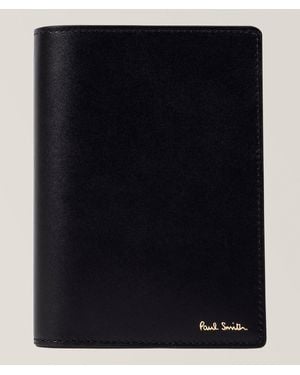 Paul Smith Signature Stripe Interior Leather Passport Holder - Black