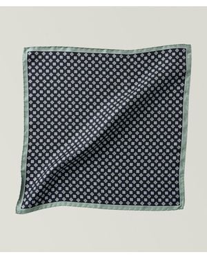 Canali Modern Silk Pocket Square - Blue