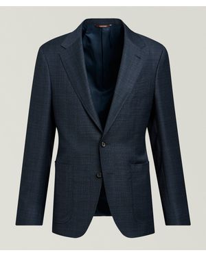 Canali Kei Wool Sport Jacket - Blue