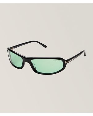 Tom Ford Addison Rectangle Acetate Sunglasses - Brown