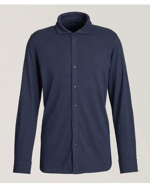 Patrick Assaraf Pima Cotton-Blend Shirt - Blue