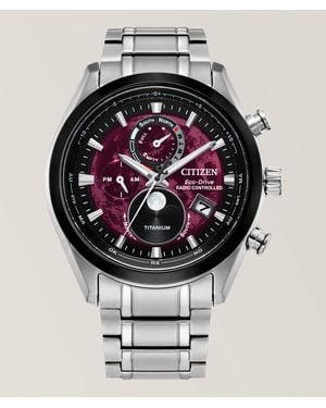 Citizen Tsuki-Yomi A-T Stainless Steel Watch - Metallic