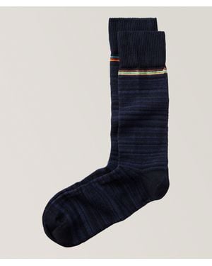 Paul Smith Tonal Signature Stripe Socks - Blue