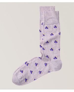 Paul Smith Norbert Duck-Print Socks - Purple