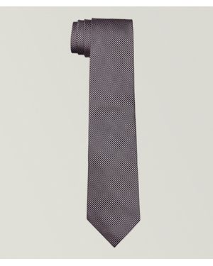 Tom Ford Micro-Pied De Poule Silk Tie - Grey