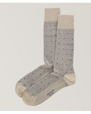 Marcoliani Contemporary Dots Pima Cotton-Blend Socks - Grey
