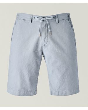 BRIGLIA Malibu Cotton-Blend Drawstring Shorts - Blue