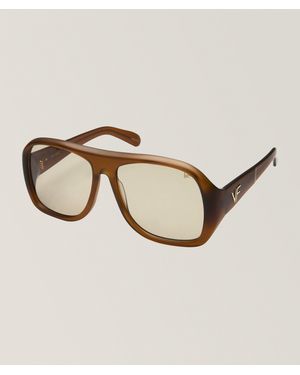 Vintage Frames Company The Dude Matte Square Sunglasses - Brown