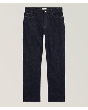 Agnona Straight Five-Pocket Cotton-Cashmere Jeans - Blue