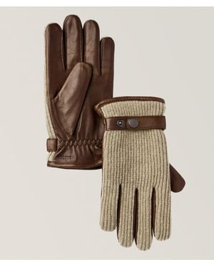 Hestra Christopher Wool-Blend & Leather Gloves - Brown