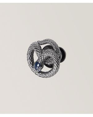 Tateossian Mystic Mosaics Swarovski Viper Lapel Pin - Blue