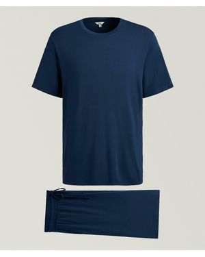 Eberjey Stretch-Modal Pyjama Set - Blue