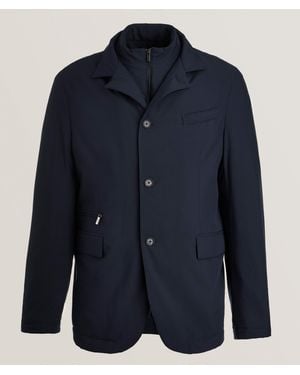 Maurizio Baldassari Removable Bib Padded Chore Jacket - Blue
